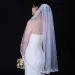 Hair Jewelry Glamorous Bridal Veils For The Bride Sparkling Sequins Leaf-Shaped Lace-Edged 1-Tier Fingertip Length_ipsvogv.com