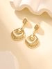Fashion Jewelry Multi-layer Flower Metal Elegant Exaggerated Women's Earrings_ipsvogv.com