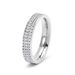 Women's Jewelry Narrow Version Double Row Circle Diamond K Gold Ring Light Luxury Titanium Steel Couple Jewelry_ipsvogv.com
