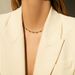 Clavicle chain small daisy necklace small multi pamine colorful beads Bohemian oil drop holiday style retro necklace_ipsvogv.com