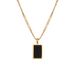 Rectangular shell emerald rectangular natural shell color abalone shell gold necklace simple_ipsvogv.com