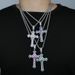 Cross Hip Hop Cross Pendant Inlaid With White, Green, Red And Blue Zircon New Necklace Jewelry_ipsvogv.com