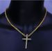jewelry new diamond cross necklace fashion teaching faith rhinestone pendant neck chain simple personality_ipsvogv.com