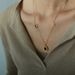 French Design Butterfly Bow Roman Round Brand Necklace For Women, Light Luxury And Versatile, Titanium Steel Plated Gold_ipsvogv.com