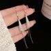 French Style Fashion Light Luxury Micro Inlaid Zircon Triangle Long Tassel Ear Hook Personality Exquisite Versatile_ipsvogv.com