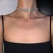 light luxury vintage rhinestone hairpin square clavicle chain necklace simple internet celebrity same style side hairpin _ipsvogv.com