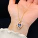 New Arrivals Gold Plated Angel Wing Love Heart Pendant For Women Jewelry Titanium Steel Crystal Necklace Choker Korean Elegant Wholesale_ipsvogv.com