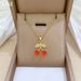 【 】 Cherry Zircon Light Luxury Charm Gorgeous Full Diamond Necklace Women's Versatile Clavicle Titanium Steel Chain_ipsvogv.com