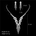 European & American Bridal Jewelry Set - Rhinestone Claw Necklace & Earrings (2-Piece Wedding Jewelry, Elegant Chain Design)_ipsvogv.com