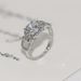 Classic Engagement Women's Diamond Ring Zircon Plated Platinum Ring_ipsvogv.com