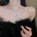 Girl "Cool Dreamy And Cool Super Sparkling Zircon Water Drop Necklace For Women's New Style, High Grade, Light Luxury, " !_ipsvogv.com