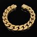 Men's Jewelry Gold Diamond Cuban Bracelet Jewelry Hip Hop Trend Brand Full Diamond Bracelet Stainless Steel_ipsvogv.com
