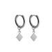 Geometric Diamond Stud Earrings For Men & Women - Hypoallergenic Titanium Steel Earrings With Clip-On Option - Trendy Minimalist Design Everyday Wear_ipsvogv.com
