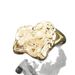 Sanjie Ins Simple Fashionable Women's Alloy Jewelry Gold Plated Love Handpiece Surface Concave And Convex Ring_ipsvogv.com
