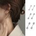 S999 Sterling Silver Screw Earrings Women Ear Piercing Earrings Double Headed Screw On Ear Bone Studs, Free Of Removal, Silver Earrings_ipsvogv.com