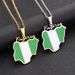 hot selling African Nigeria map stainless steel necklace men and women's titanium steel oil drop pendant trendy accessories_ipsvogv.com