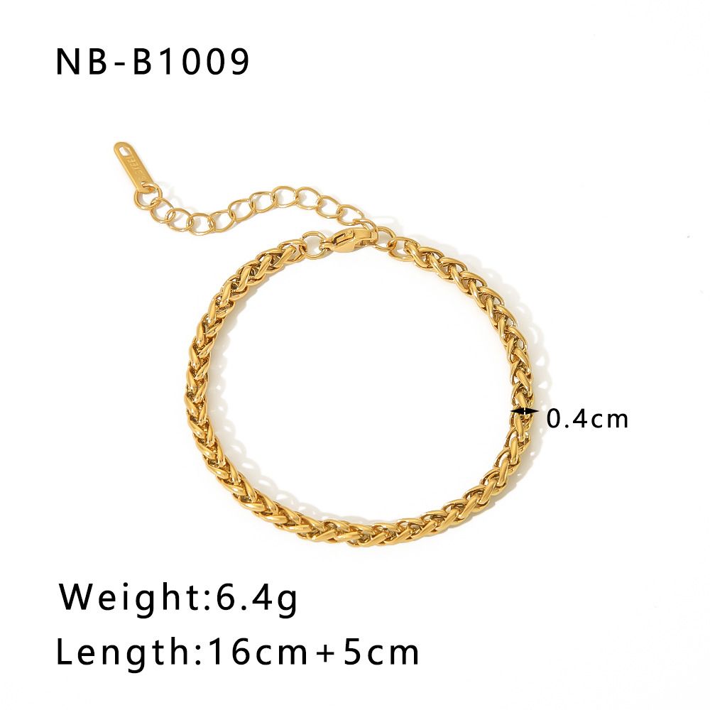 Women's Jewelry Stainless Steel Cuban Bracelet Vacuum Plating K Gold Niche Design Fashion All Match Titanium Steel Hand Jewelry Female_ipsvogv.com