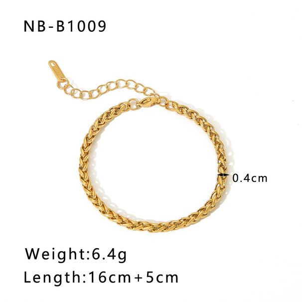 Women's Jewelry Stainless Steel Cuban Bracelet Vacuum Plating K Gold Niche Design Fashion All Match Titanium Steel Hand Jewelry Female_ipsvogv.com