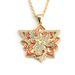 Hip Hop Red Flower Club members have the same necklace with oil drop diamond alloy pendant accessories_ipsvogv.com