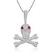 Pendants & Charms Hip Hop Pendant Red Eyed Skull Necklace Micro Inlaid Zircon Personality Men's Niche Hip Hop Accessories_ipsvogv.com