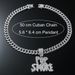 Hip Hop Exaggerated POP Letter Full Diamond Pendant Necklace Personalized Nightclub Men's Cuban Chain_ipsvogv.com