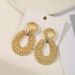 Fashionable Geometric Simple And Exaggerated Irregular Metal Earrings, Trendy Korean Round Earrings_ipsvogv.com