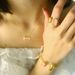 Retro Simple Geometric Zircon Ring Fashion Niche Design Creative French Pink Zircon Set_ipsvogv.com