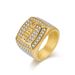 HIPHOP titanium steel King ring plated with K gold and diamond domineering trendy brand full diamond niche personality ring_ipsvogv.com
