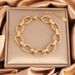 Stainless Steel Women Fashion Punk Gold Plated Non-Fading Thick Chain Bracelet For Men_ipsvogv.com