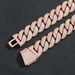Men’s Jewelry Set Fashion Hip Hop Rose Gold 22mm Bubble Cuban Chain Necklace Trendy Men's Personality Hip Hop Jewelry Necklace_ipsvogv.com