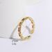 Fashion Rectangle Brass Gold Plated Zircon Open Ring 1 Piece_ipsvogv.com
