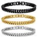 Titanium Steel Cuban For Men Trendy Thick Bracelet Men's Jewelry Clasp Chain High-end Feel Bold Accessories_ipsvogv.com