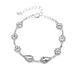 Unisex Jewelry Wholesale Summer New Bracelet Women's Silver Jewelry Attachment Sweet Flower Crystal Bracelet_ipsvogv.com