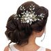 Bride Handmade Elegant Bridal Hair Comb With Crystal Leaves And Flowers - Handcrafted Wedding Hair Accessory For Women, Silver And Gold_ipsvogv.com