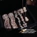 Jewelry Cardamom Gourd Shell Bead Necklace Sparkling Large Carat Zircon Dynamic Earring Set_ipsvogv.com