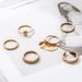 New Bohemian Style 6-piece Set With Diamond Leaf Ring And Open Hand Decoration Combination_ipsvogv.com
