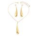 Ins necklace earring accessory set, simple American water droplet niche design, earrings temperament, versatile_ipsvogv.com