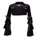 Women's Clothing Short slim dress coat Women's long sleeved small cape waistcoat Spring and autumn casual velvet small outerwear top_ipsvogv.com
