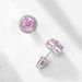 Millennium rose cut color zirconium hollow earrings S925 silver bright colored gemstone earrings light luxury all match_ipsvogv.com