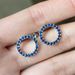 Cao Shi Korean version ins cool Earrings temperament hollow circle Zircon Earrings Fashion full diamond earrings_ipsvogv.com