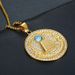 New Titanium Steel/Stainless Steel Eye Of Providence Diamond-Studded Pendant_ipsvogv.com