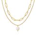 Trendy Niche Freshwater Pearl Pendant With Multiple Layers Of Stacked And Spliced Chains, Necklace For Women That Won't_ipsvogv.com