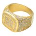 Men's Jewelry Gold Plated Micro Inlaid Zircon Ring Hiphop CZ Ring Hip Hop Men's Full Diamond Ring_ipsvogv.com