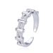 Unisex Letter H Trapezoidal Double Layer Ring Opening Adjustable Female Hand Jewelry Sweet Temperament Ins Style_ipsvogv.com