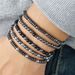 New All Match Handmade Beaded Bracelet Set Couple Beach Style Geometric Hip Hop Black Gallstone Elastic Bracelet_ipsvogv.com