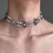 Alloy Heavy Rivet Leather Collar Dark Punk European Female Y2k Subculture Niche Design Necklace Clavicle Chain_ipsvogv.com