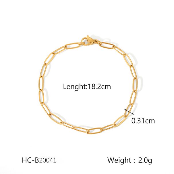 Women's Jewelry K Gold Plated Stainless Steel Bracelet INS Style Fashion Round Bead Chain Handmade Chain Jewelry_ipsvogv.com