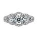 Moissanite Platinum Plated Micro Inlaid Three Diamonds Fashionable High End Trend Exquisite Luxury 3A Zircon Women's Ring_ipsvogv.com