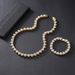 Hip hop Cuban chain three dimensional heart stitching necklace trendy street dance men and women with the same color clavicle chain bracelet_ipsvogv.com