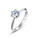 Classic Six Claw Inlaid Moissanite Ring Female S925 Silver Inlaid 1ct Moissanite Diamond Ring Simple_ipsvogv.com